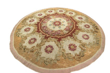 Load image into Gallery viewer, 10ft. Round Antique French Aubusson Directoire 10X10 Beige 290cmx292cm C.1790  
