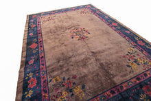 Load image into Gallery viewer, 9x12 Antique Art Deco Rug Walter Nichols Rug Chinese Beige Purple Mandarin 
