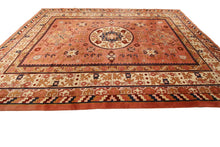 Load image into Gallery viewer, 9x12 Rare Vintage Chinese Art Deco Art Nouveau Khotan Rug 262cmx361cm Pink 

