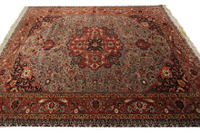 Load image into Gallery viewer, 7&#39;x9&#39; Rare Museum Quality Vintage Rug Fine  Wool &amp; Silk Area Rug Gray  C.1960
