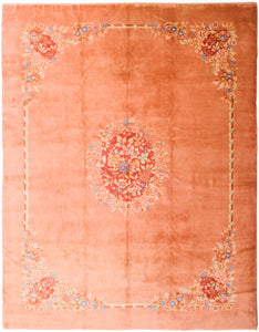 10x13 Antique Art Deco Rug Handmade Chinese Rug  1920 298cm x 386cm