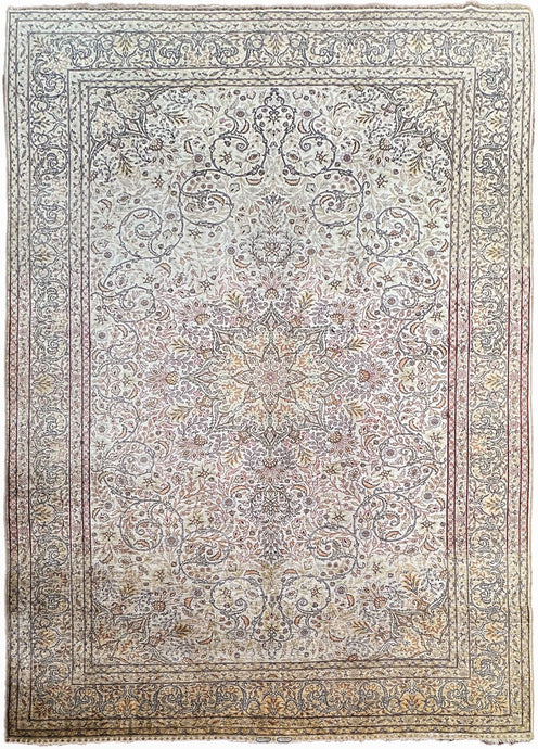  7x10 Vintage Silk Hereke Fine 100% Silk Quality Museum Signed Rug 209x297cm