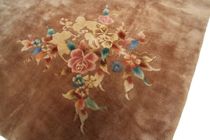 9x12 Rare Antique Art Deco Rug Antique Chinese Rug Art Nouveau  265 x 351cm 1920