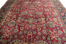 Load image into Gallery viewer, 11x19 Exceptional Antique Rug Mohajeran Fine Agra Rug Geometric Red c.1920 
