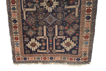 Load image into Gallery viewer, 4X6 Authentic Antique Caucasian Shirvan Rug Geometric  Blue 127cmX175cm C1890
