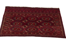 Load image into Gallery viewer, 3X5 Antique Exceptional Turkoman Tapestry Wall Hanging Rug  Red 1910 Boho
