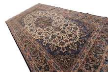 Load image into Gallery viewer, Fine 5X8 Esfaahaan Rug Beautiful Kork Wool &amp; Silk Authentic Rug 142cmx239cm
