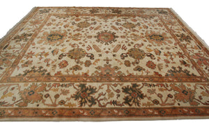 9x12 Amazing Vintage Authentic Turkish Oushak Rug Fine Rug Beige 264cmx351cm 