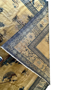 12x15 Rare Antique Chinese Rug Pre-1900 Chinese Symbols 361cm x 427cm