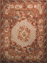 Load image into Gallery viewer, 10X14 Vintage French Savonnerie Rug Wool Pile Aubusson Beige 305cmx427cm

