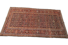 Load image into Gallery viewer, 5x10 Rare Antique Rug Fine Rug Geometric Traditional Oriental Rug Navy Blue 1900
