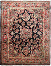 Load image into Gallery viewer, Antique Rug Exquisite Mohajjeran Handmade Rug Navy 1920 Authentic 9x12

