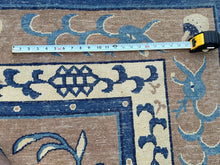 Load image into Gallery viewer,  9x12 Rare Antique Peking 5 paw dragon Chinese Rug Art Deco 279x353cm Rug C.1880
