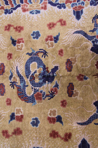 6x9 Antique Chinese Rug Ningshia Rare 5 Paw Dragon 1920  193x274cm