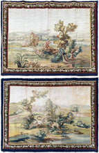 Load image into Gallery viewer, Pair of Tapestries Antique French Tapestry Handmade Antique Tapestry Wool &amp; Silk
