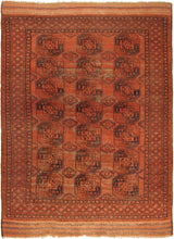 Load image into Gallery viewer, 8x11 Antique Turkoman Ersari Main Rug Fine Afghan  Boho Rug 236cmx335cm c.1880

