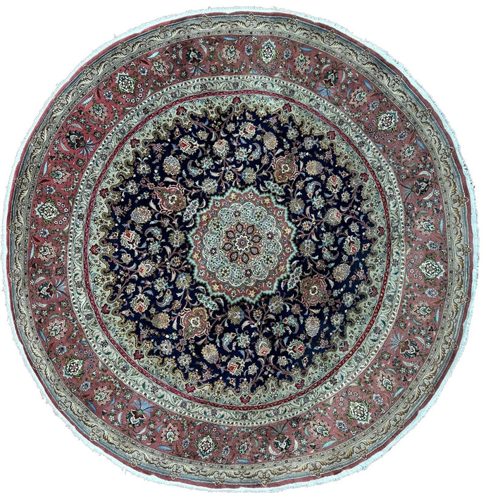 10x10 Round Exceptional Taabrriz Rug Rare Kork Wool & Silk Rug Round 298cmx298cm