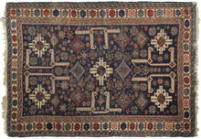 Load image into Gallery viewer, 4X6 Authentic Antique Caucasian Shirvan Rug Geometric  Blue 127cmX175cm C1890
