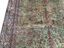 Load image into Gallery viewer, 9x12 Antique Floral Overall Rug Fine Rug 1900 Green Rare 262cm x 348cm
