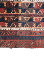 Load image into Gallery viewer,  2x3 Antique Tribal Rug Antique Rug Tribal Wool Foundation  C.1900
