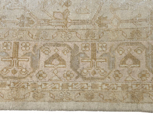 12x15 Auhtentic Antique Turkish Oushak Geometric  muted  366 x 442cm c.1880