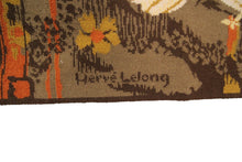 Load image into Gallery viewer,  3x6 Vintage French Tapestry Handmade Tapestry Herve Art Nouveau Tapestry Rug
