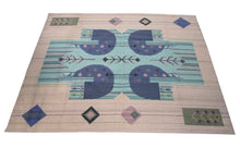 Load image into Gallery viewer, Vintage European Kilim Flatwoven Rug Art Deco Signed  145x 191cm Tapestry 5x6
