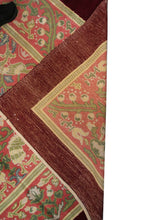 Load image into Gallery viewer, 10x17 Rare Vintage Arts &amp; Crafts Rug Bird Area Rug  Signed 297cmx508cm Pink
