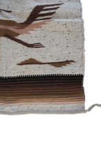 Load image into Gallery viewer, 2.5x3 Vintage Mexican Rug Flatwoven Geometric Road Runner 76cmx91cm Tapestry 
