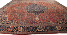Load image into Gallery viewer, 13&#39;x17&#39; Rare Antique Fine Rug Geometric Fereggaan Rust (392cmx529cm) C.1890 
