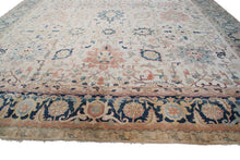 Load image into Gallery viewer,  13x19 Antique Serrappi Herriz Rug Rare Geometric Ivory C.1920 Rug 406cmx570cm  
