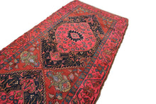 Load image into Gallery viewer, 4x13 Rare Vintage Serrapi Rug Senneh Runner Tribal 135cmx406cm Geometric Pink
