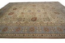 Load image into Gallery viewer, 10x14 Vintage Oushak Rug Mahhal Blue Rug Handmade Rug Beige Blue
