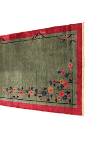 4x6 Rare Tree of Life Antique Art Deco Rug Chinese Rug Antique Chinese Rug 1920