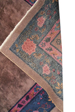 Load image into Gallery viewer, 9x12 Antique Art Deco Rug Walter Nichols Rug Chinese Beige Purple Mandarin 
