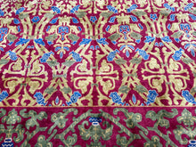 Load image into Gallery viewer, 13x16  Vintage Large Art Deco Rug Art Nouveau Rug European Arts &amp; Crafts Rug 

