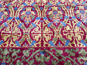 13x16  Vintage Large Art Deco Rug Art Nouveau Rug European Arts & Crafts Rug 