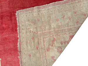 10x18 Authentic Antique Oushak Oversized Wool Foundation 1900 Handmade 305x549cm