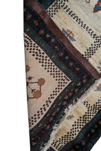 Load image into Gallery viewer, 3x10 Gorgeous Art Deco Runner Boho Runner Quality Handmade Area Rug Ivory Runner

