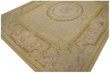 Load image into Gallery viewer, 8x11 Estate Vintage French Aubusson Rug Handwoven Soft Beige Rug Area Rug 8x10 
