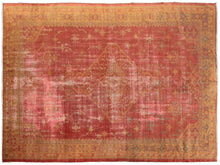 Load image into Gallery viewer, 9x12 Rare Authentic Antique Turkish Oushak Pink Rug 300cm x 345cm Rug  
