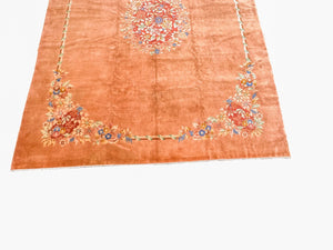 10x13 Antique Art Deco Rug Handmade Chinese Rug  1920 298cm x 386cm