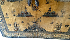 12x15 Rare Antique Chinese Rug Pre-1900 Chinese Symbols 361cm x 427cm