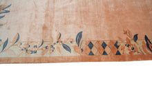 Load image into Gallery viewer, Rare Vintage Art Deco Rug Silk Chinese Rug Art Nouveau Handmade Rug Pink 8x11
