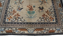 Load image into Gallery viewer, 9x12 Rare  Antique Peking Chinese Art Deco Rug Camel Hair Qing Dynasty 1900
