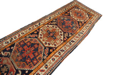 Load image into Gallery viewer, 3X12 Rare Antique Rug Caucasian Kazak Fine Runner 94cm x 369cm Boho Rug  C.1880
