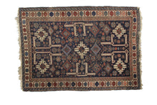 Load image into Gallery viewer, 4X6 Authentic Antique Caucasian Shirvan Rug Geometric  Blue 127cmX175cm C1890
