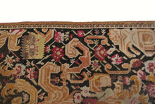 Load image into Gallery viewer, 4x19 Antique Runner Caucasian Karabagh Runner Rug Rare Wool Handmade Black 1870
