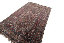 Load image into Gallery viewer, 6x9 Rare Antique Shirrazz Rug 1910 Tribal Wool Foundation Geometric Allover
