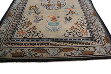 Load image into Gallery viewer, 9x12 Rare  Antique Peking Chinese Art Deco Rug Camel Hair Qing Dynasty 1900
